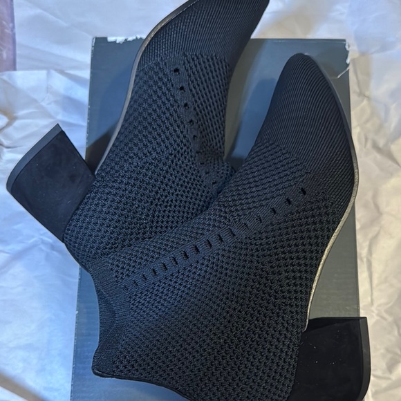 Black Knit Ankle Boots - Picture 4 of 9